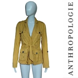Anthropologie Cartonnier Nepal Cotton Linen Utility Jacket